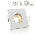 Einbauspot IP65 eckig - Farbe: Weiß - LED Leuchtmittel: GU10 5W neutralweiß