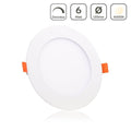 LED Panel Einbaustrahler rund weiss dimmbar - Lichtfarbe: Neutralweiß 4000K - Ausführung: 6W Ø120mm Ausschnitt Ø105mm