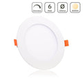 LED Panel Einbaustrahler rund weiss dimmbar - Lichtfarbe: Warmweiß 3000K - Ausführung: 6W Ø120mm Ausschnitt Ø105mm