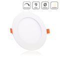 LED Panel Einbaustrahler rund weiss dimmbar - Lichtfarbe: Neutralweiß 4000K - Ausführung: 9W Ø145mm Ausschnitt Ø135mm