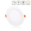 LED Panel Einbaustrahler rund weiss dimmbar - Lichtfarbe: Warmweiß 3000K - Ausführung: 9W Ø145mm Ausschnitt Ø135mm