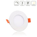 LED Panel Einbaustrahler rund weiss dimmbar - Lichtfarbe: Neutralweiß 4000K - Ausführung: 3W Ø85mm Ausschnitt Ø75mm