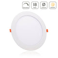 LED Panel Einbaustrahler rund weiss dimmbar - Lichtfarbe: Warmweiß 3000K - Ausführung: 18W Ø225mm Ausschnitt Ø205mm