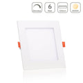 LED Panel Einbaustrahler eckig weiss dimmbar - Lichtfarbe: Warmweiß 3000K - Ausführung: 6W 120x120mm Ausschnitt 105x105mm