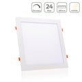 LED Panel Einbaustrahler eckig weiss dimmbar - Lichtfarbe: Neutralweiß 4000K - Ausführung: 24W 300x300mm Ausschnitt 280x280mm