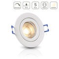 Einbauspot IP44 rund starr - Farbe: weiß - LED Leuchtmittel: GU10 5W neutralweiß dimmbar