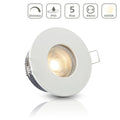 Einbauspot IP65 rund - Farbe: Weiß - LED Leuchtmittel: GU10 5W neutralweiß dimmbar