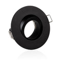 Einbaustrahler Rahmen rund 360° schwenkbar IP65 Feuchtraum Schraubverschluss - Farbe: Schwarz