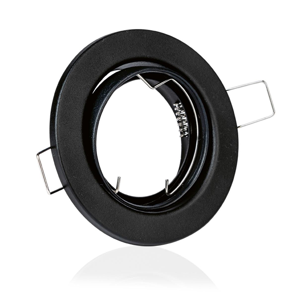 Einbaustrahler Rahmen rund schwenkbar Sprengring - Farbe: schwarz
