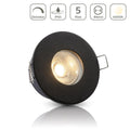 Einbauspot IP65 rund - Farbe: Schwarz - LED Leuchtmittel: GU10 5W neutralweiß dimmbar