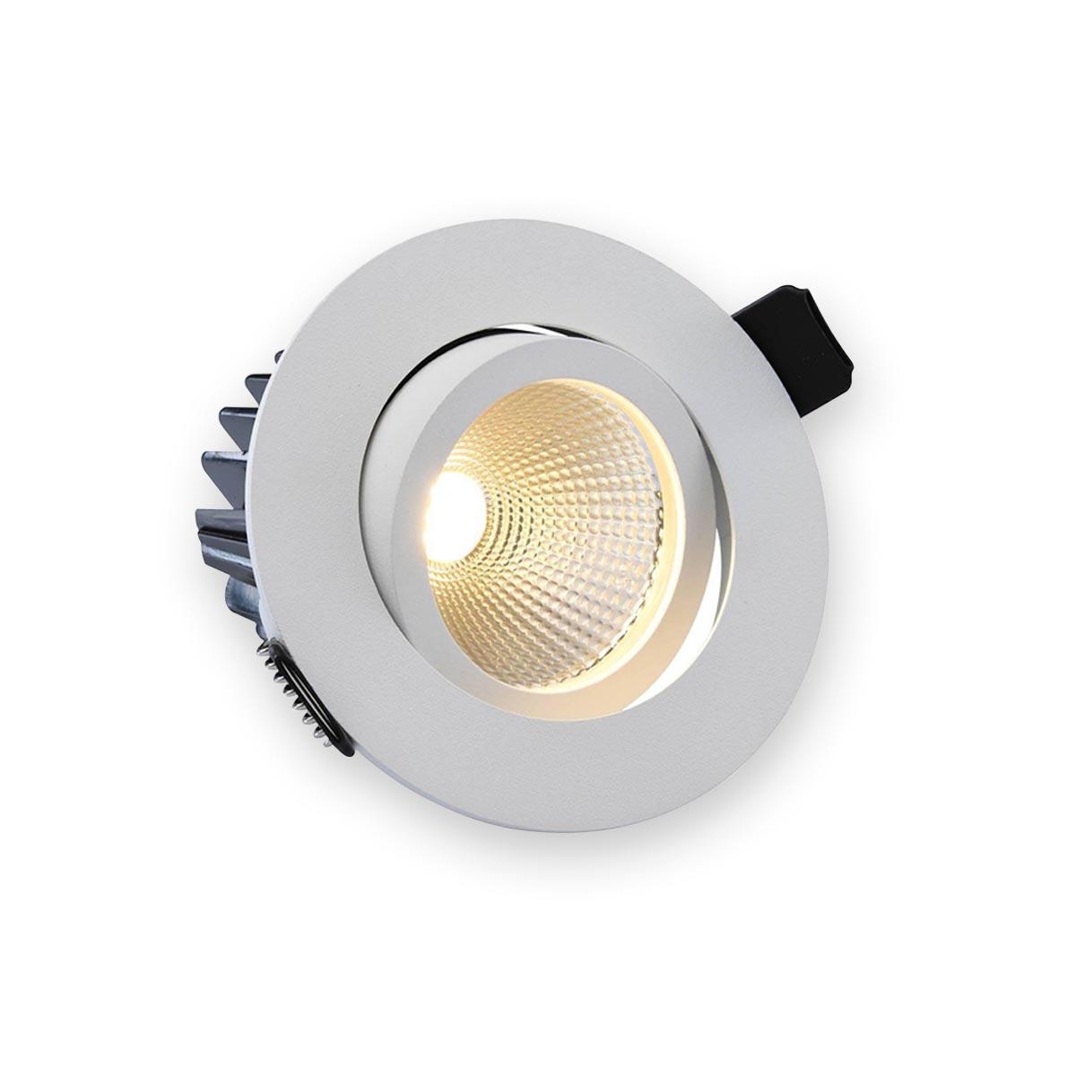 LED Einbaustrahler weiß 9W 36° 700lm dimmbar - Lichtfarbe: Warmweiß 2700K