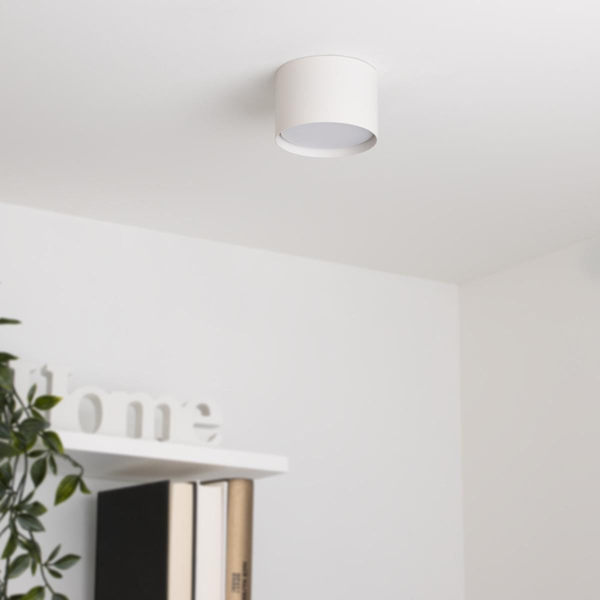 Flache Aufbauleuchte GX53 - Farbe: weiß - Leuchtmittel: Ohne