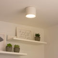 Flache Aufbauleuchte IP44 GX53 - Farbe: weiß - Leuchtmittel: 6W warmweiß