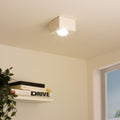 Flacher Aufbaustrahler eckig schwenkbar Deckenleuchte - Farbe: weiß - LED Leuchtmittel: 5W Warmweiß 230V dimmbar 60°