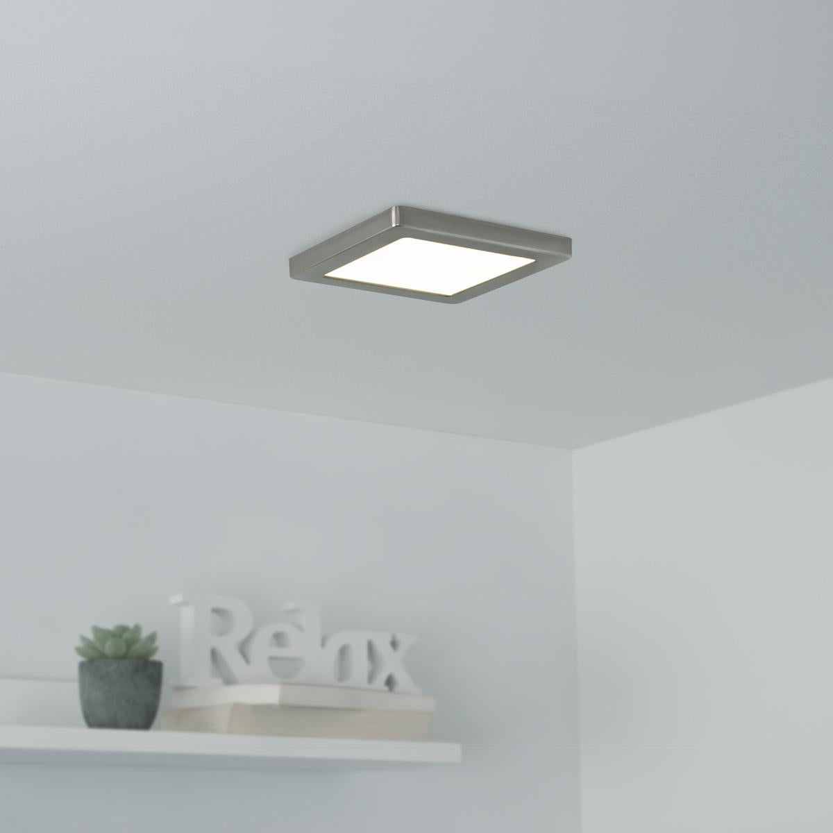 CCT LED Ein-Aufbaustrahler eckig 3000/4000/6000K - Farbe: silber - Ausführung: 6W 140x140mm