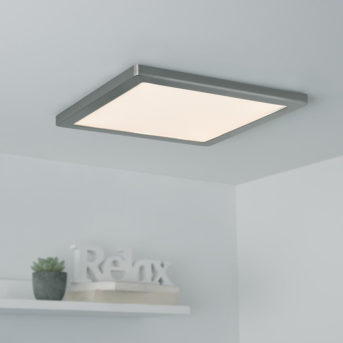 CCT LED Ein-Aufbaustrahler eckig 3000/4000/6000K - Farbe: silber - Ausführung: 24W 290x290mm