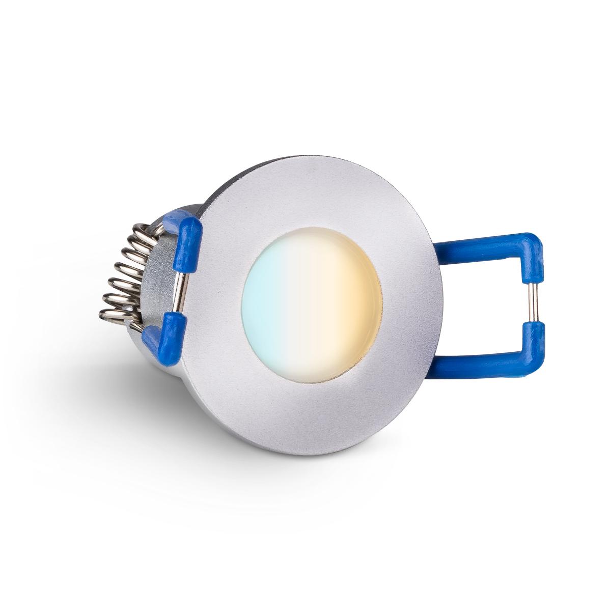 Einbaustrahler Mini Livorno 3W IP65 durchverbindbar - Lichtfarbe: CCT 2700K-5500K - Farbe: silber