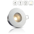 Einbauspot IP65 rund - Farbe: Alu-gebürstet - LED Leuchtmittel: GU10 5W neutralweiß