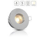Einbauspot IP65 rund - Farbe: Chrom - LED Leuchtmittel: GU10 5W neutralweiß