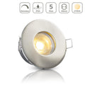 Einbauspot IP65 rund - Farbe: Edelstahl - LED Leuchtmittel: GU10 5W warmweiß dimmbar