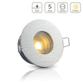 Einbauspot IP65 rund - Farbe: Alu-gebürstet - LED Leuchtmittel: GU10 5W warmweiß