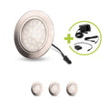 LED Mini Spot rund 2W 12V 150lm IP20 Ø65x11mm Ausschnitt Ø58mm - Lichtfarbe: Neutralweiß 4000K - Anzahl: 4x