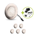 LED Mini Spot rund 2W 12V 150lm IP20 Ø65x11mm Ausschnitt Ø58mm - Lichtfarbe: Neutralweiß 4000K - Anzahl: 6x