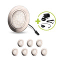 LED Mini Spot rund 2W 12V 150lm IP20 Ø65x11mm Ausschnitt Ø58mm - Lichtfarbe: Neutralweiß 4000K - Anzahl: 8x
