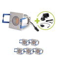 LED Mini Einbauspot 1.5W 12V 3000K IP20 - Form: eckig 30x30mm - Anzahl: 6x