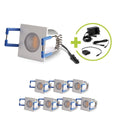 LED Mini Einbauspot 1.5W 12V 3000K IP20 - Form: eckig 30x30mm - Anzahl: 8x