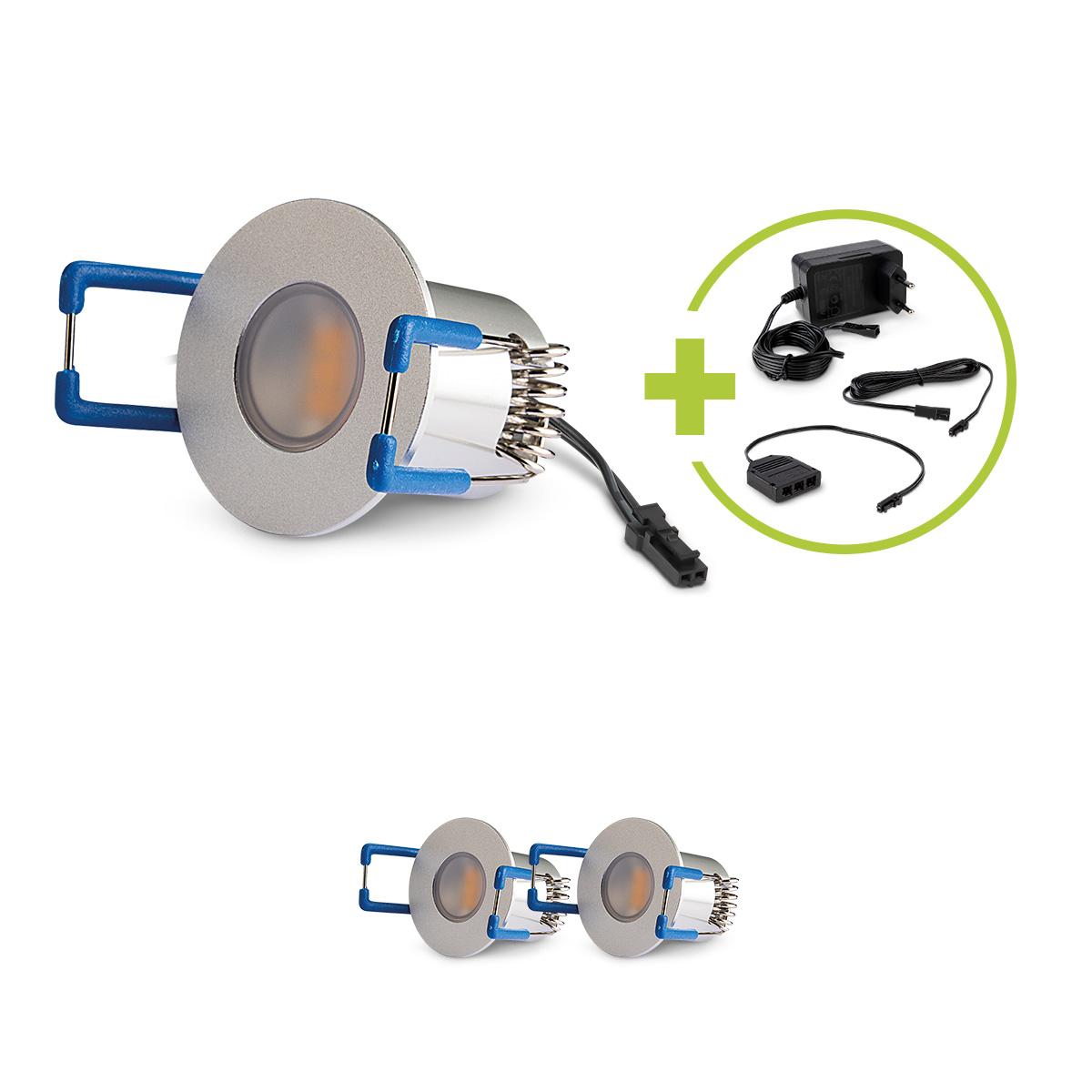 LED Mini Einbauspot 1.5W 12V 3000K IP20 - Form: rund 35mm - Anzahl: 3x