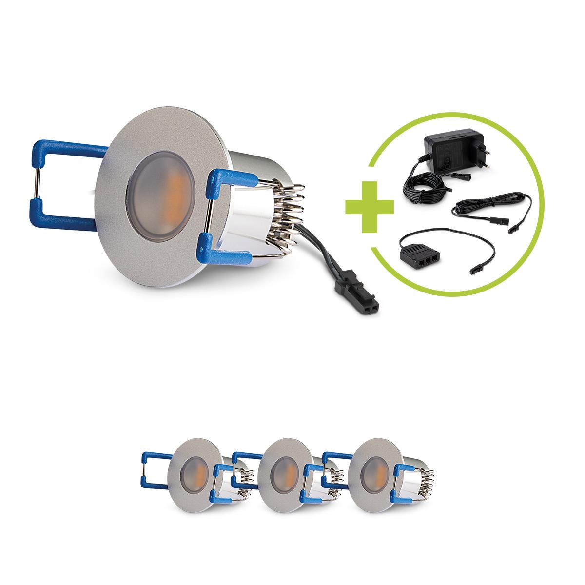 LED Mini Einbauspot 1.5W 12V 3000K IP20 - Form: rund 35mm - Anzahl: 4x