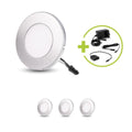 LED Spot rund 2.6W 12V 120lm IP20 Ø75x6mm Ausschnitt Ø55mm - Lichtfarbe: Neutralweiß 4000K - Anzahl: 4x