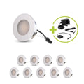 LED Mini Einbauspot rund 1.2W 12V IP20 Ausschnitt Ø32mm - Lichtfarbe: Neutralweiß 4000K - Anzahl: 10x