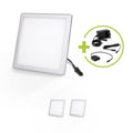 LED Mini Panel eckig 3W 12V IP20 100mm x 100mm - Lichtfarbe: Warmweiß 3000K - Anzahl: 3x