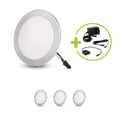 LED Mini Panel rund 3W 12V IP20 Ø100mm - Lichtfarbe: Neutralweiß 4000K - Anzahl: 4x