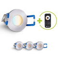 Einbaustrahler Mini Livorno 3W CCT 2700K-6500K IP65 - Farbe: silber - Anzahl: 4x