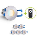 Einbaustrahler Mini Livorno 3W CCT 2700K-6500K IP65 - Farbe: silber - Anzahl: 6x