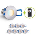 Einbaustrahler Mini Livorno 3W CCT 2700K-6500K IP65 - Farbe: silber - Anzahl: 8x