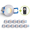 Einbaustrahler Mini Livorno 3W CCT 2700K-6500K IP65 - Farbe: silber - Anzahl: 12x