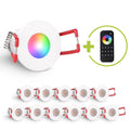 Einbaustrahler Mini Livorno 3W RGBW IP65 - Farbe: weiß - Anzahl: 12x
