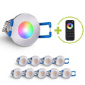 Einbaustrahler Mini Livorno 3W RGBW IP65 - Farbe: silber - Anzahl: 10x