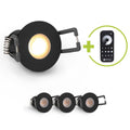 Einbaustrahler Mini Livorno 3W 2700K IP65 - Farbe: schwarz matt - Anzahl: 4x