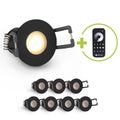 Einbaustrahler Mini Livorno 3W 2700K IP65 - Farbe: schwarz matt - Anzahl: 8x