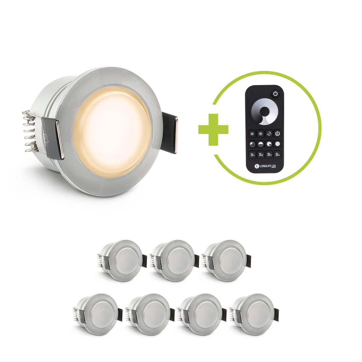 Einbaustrahler Mini Genova 3W 2700K IP65 - Farbe: acryl - Anzahl: 8x