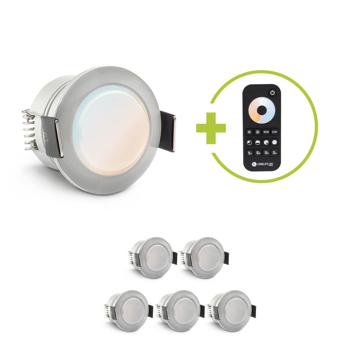 Einbaustrahler Mini Genova 3W CCT IP65 - Farbe: acryl - Anzahl: 6x