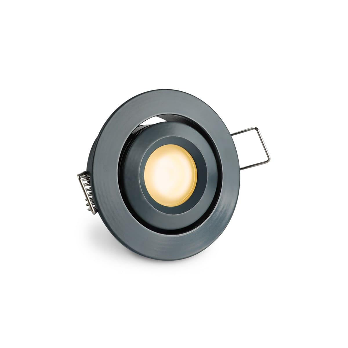 Einbaustrahler Mini schwenkbar Matera 3W IP44 durchverbindbar - Lichtfarbe: 2700K - Farbe: anthrazit RAL 7016