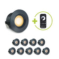 Einbaustrahler Mini flach Torino 3W 2700K IP44 - Farbe: anthrazit RAL 7016 - Anzahl: 10x