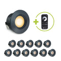 Einbaustrahler Mini flach Torino 3W 2700K IP44 - Farbe: anthrazit RAL 7016 - Anzahl: 12x