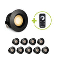 Einbaustrahler Mini flach Torino 3W 2700K IP44 - Farbe: schwarz matt - Anzahl: 10x
